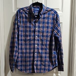 Nautica Blue and Red Plaid Casual Shirt